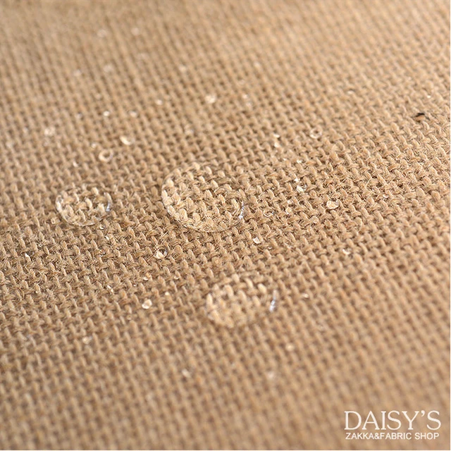 50cm x140cm Thick Natural Pure Yellow Linen Coated Cloth jute Fabric