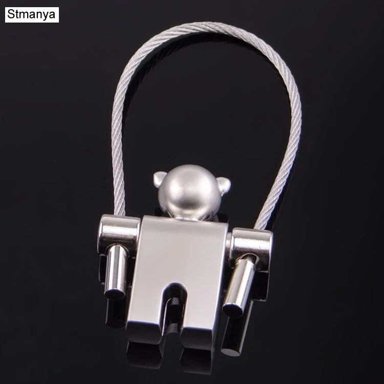 

Creative cartoon Transformers steel wire rope key holder metal activities robot key chain K1556