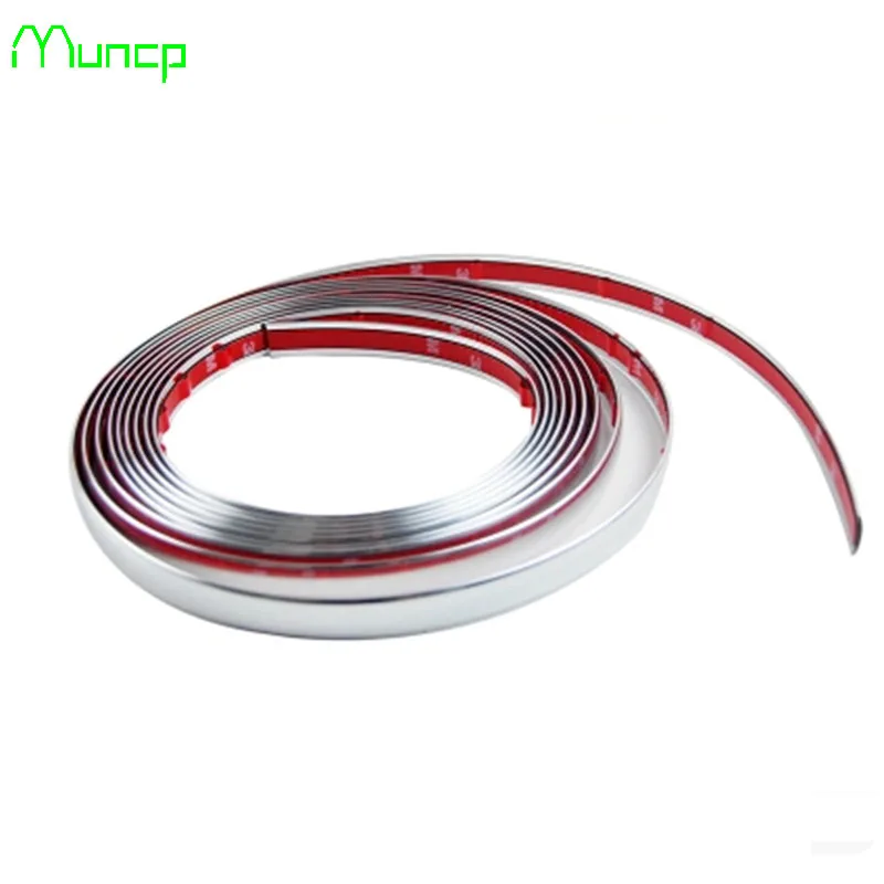 Chrome Trim Strip Moulding Self Adhesive Fits Interior Decoration 10mm X 15m