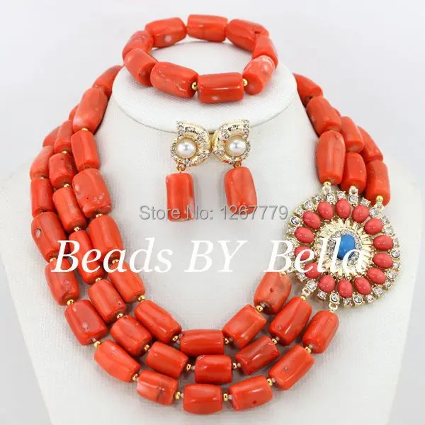 WOW ! Lastly Discovered Orange Coral African Bead Jewelry Set Nigerian Costume Fashion Jewelry Set Free Shipping ABS107 WOW ! Lastly Discovered Orange Coral African Bead Jewelry Set Nigerian Costume Fashion Jewelry Set Free Shipping ABS107