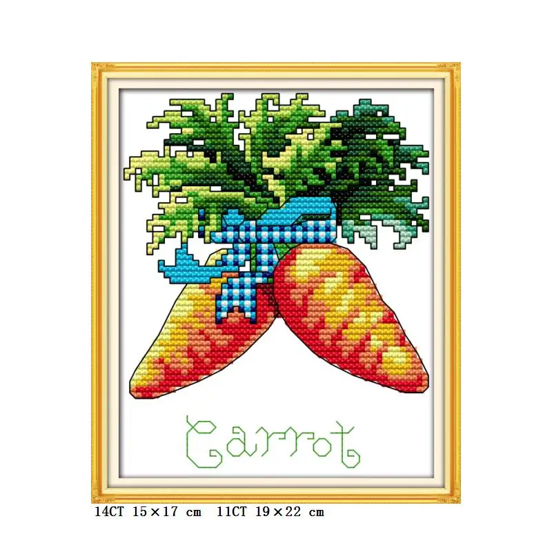 Мини маленький размер различные овощи Сделай Сам Вышивка крестиком Тыква Баклажан помидоры горох морковь ручная вышивка - Цвет: J157