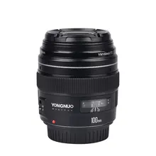 NEW Yongnuo 100mm Medium Telephoto Prime YN100mm F2 Lens for Cano* EOS Rebel Camera AF MF highpro 55mm 3 0x digital optic super high definition telephoto af lens filter black