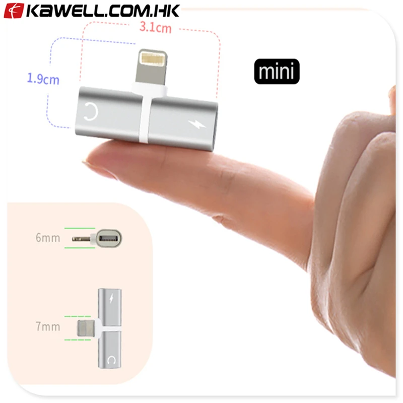 

Buy one get one free Double Jack for Light ning Digital Audio Converter for iPhone X 8 7 Plus Call Music Charging Remote
