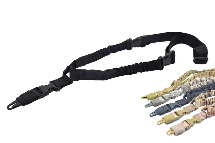 

Adjustable Tactical Single Point Sling Adjustable Bungee Rifle Strap One Point Gun Sling For Outdoor Hunting