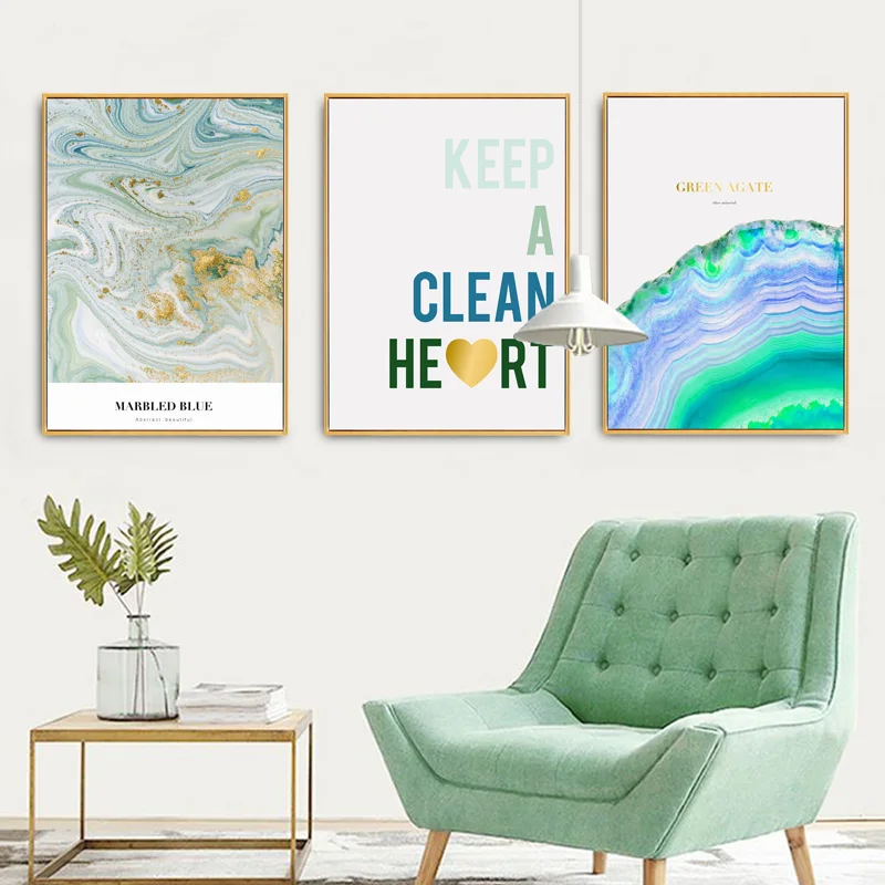 

Nordic Poster Minimalist Agate Canvas Painting Marbled Wall Pictures For Living Room Modern Stone Pattern Home Decor Unframed