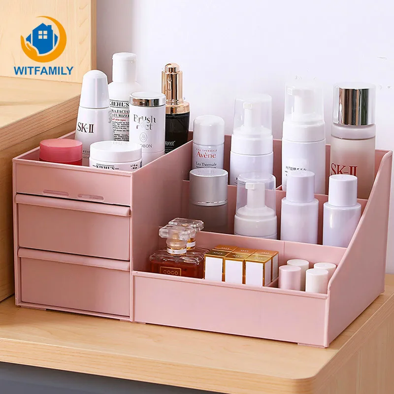 

Cosmetic Storage Box Drawer Desktopplastic Makeup Dressing Table Skin Care Rack House Organizer Container Mobile Phone Sundries