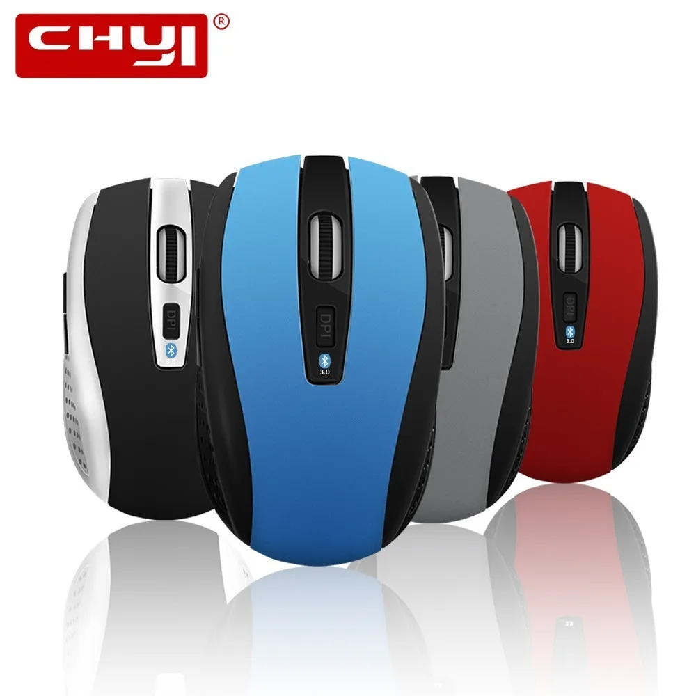 

CHYI Wireless Bluetooth 3.0 Mouse Ergonomic 2.4G 800/1200/1600DPI Adjustable Optical Mice With BT CSR 4.0 Adapter Kit For Laptop