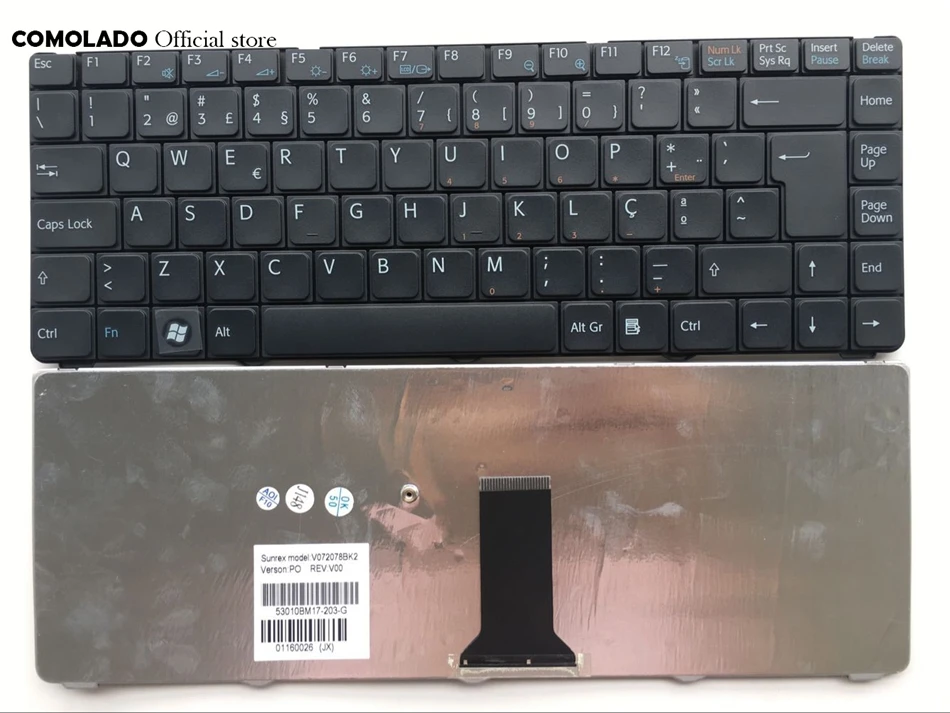 PO Portugal keyboard for Sony for Vaio VGN-NR VGN-NS NR NS PCG-7151M PCG-7153M PCG-7154M PCG-7161M Black keyboard PO Layout