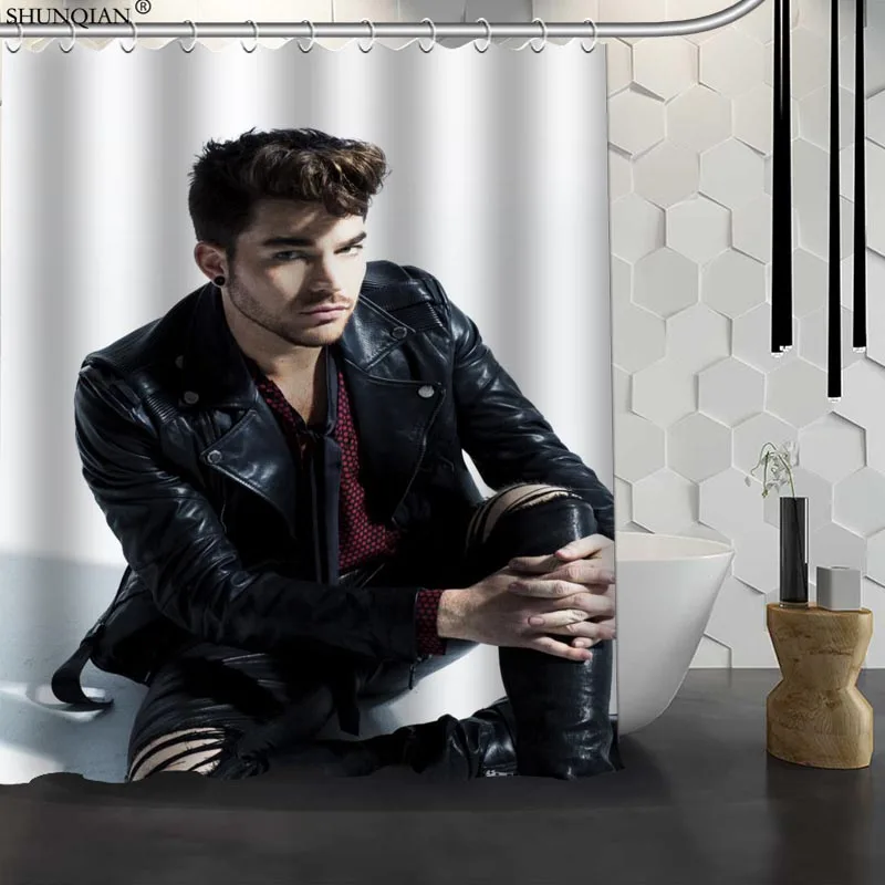Новый Adam Lambert Заказная занавеска для душа водонепроницаемая ткань полиэфирная