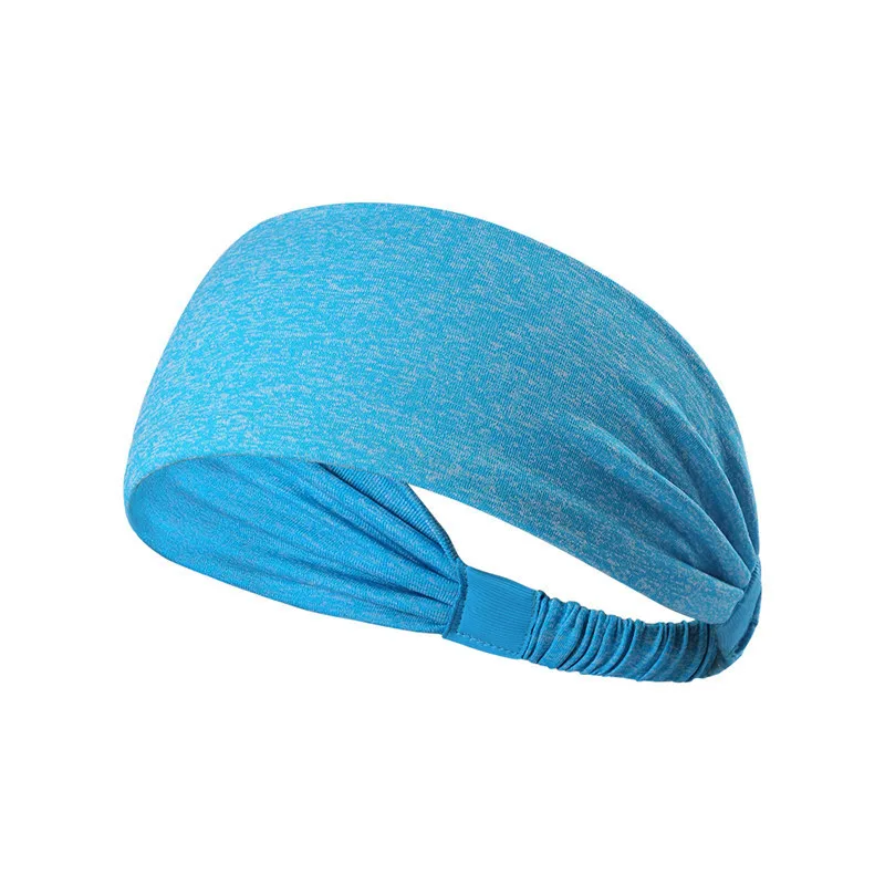 Нескользящие повязки на голову для йоги, баскетбола, бега, спорта, занятий спортом, дышащие спортивные повязки для фитнеса, подходят для женщин и мужчин - Цвет: Lake Blue