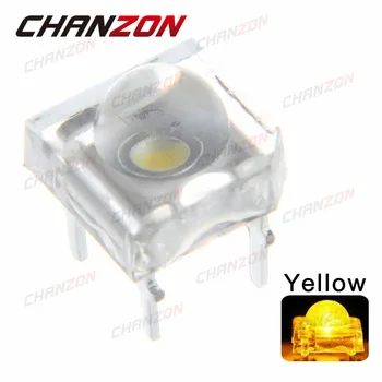 100pcs 5mm LED Piranha Yellow Water Clear 20mA DC 2V Ultra Bright 5 mm Round Lens Light Emitting Diode LED Lamp Through Hole DIY