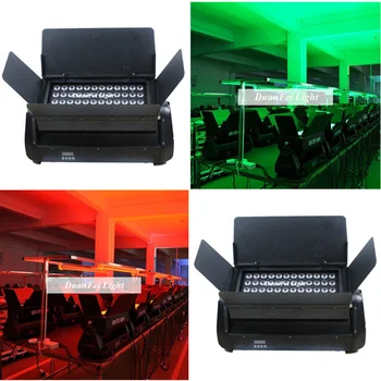 

With Barn door led city color wash wall led rgbw 48x10w 4in1 led wall washer lyre outdoor waterproof wash rgbw