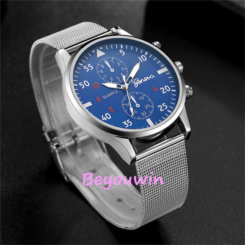 100 шт./лот geneva 634 модные сетчатые часы geneva