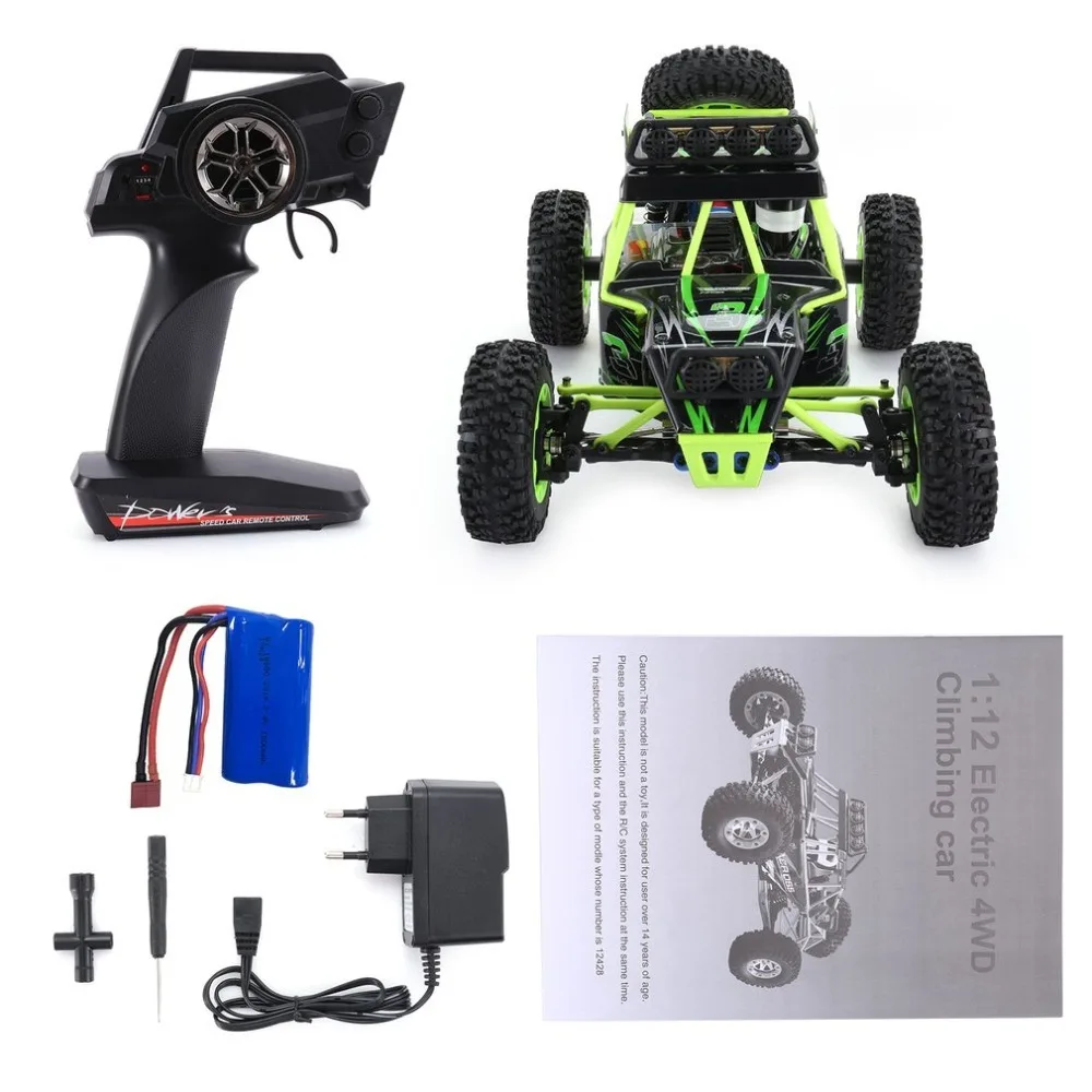 

Wltoys 12428 1/12 2.4G 4WD High Speed 50km/h Electric Brushed Crawler Desert Truck RC Offroad Buggy Vehicle with LED Light