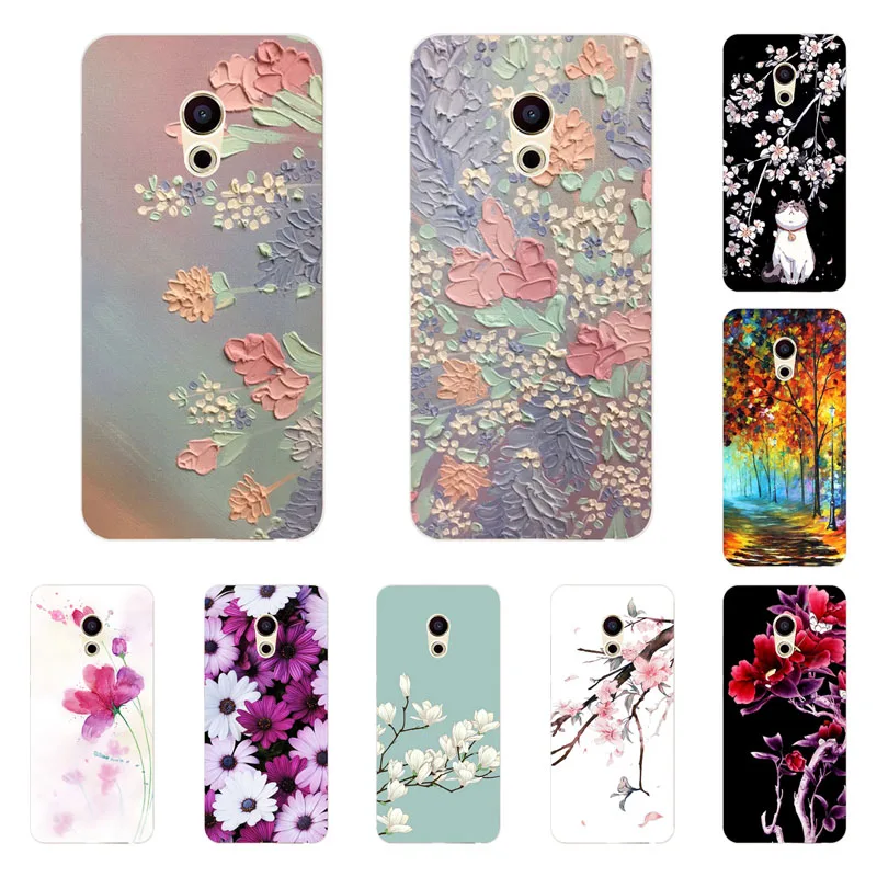 

Meizu pro 6 Case,Silicon Full flower Painting Soft TPU Back Cover for Meizu pro6 Phone bags