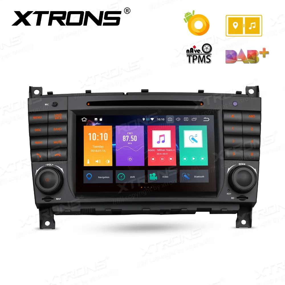 Автомобильный DVD плеер XTRONS 7 &quotAndroid 8 0 радио GPS для Mercedes Benz W209 W203 C270 C280 C300 C320 C350 32 AMG