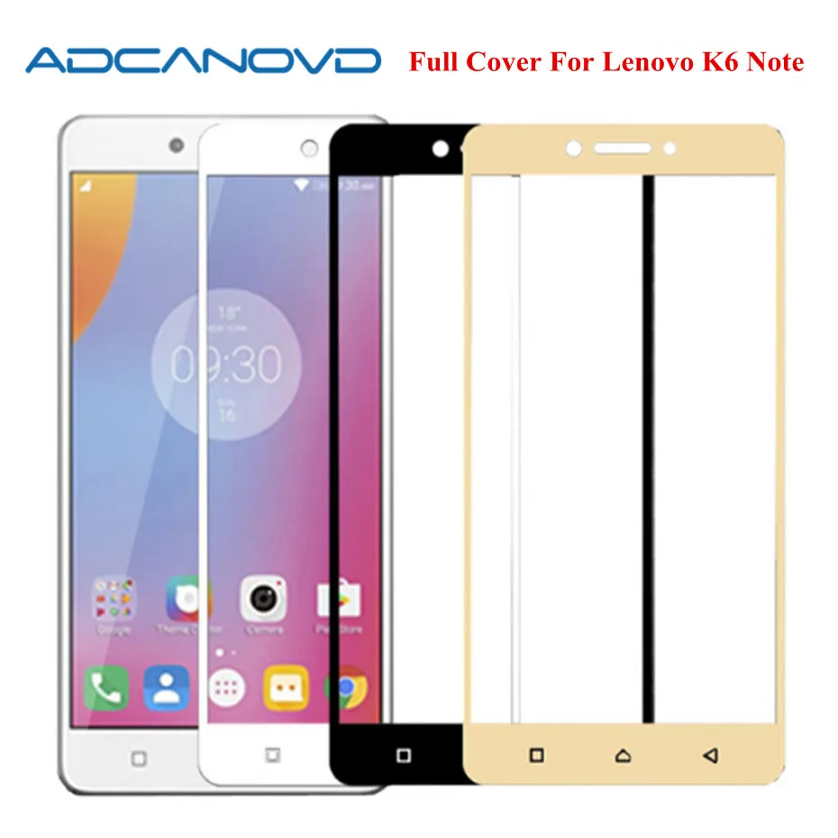 

2PCS Tempered Glass For Lenovo K6 Note Full Cover Screen Protector Glass For Lenovo K6 k6 note K53a48 5.5" Protective Glass Film