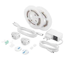 LED Cabinet Light PIR Motion Sensor LED Strip Lamp 2835 DC12V EU US UK Plug For Under Bed Bathroom Tape Corridor Kitchen Stairs