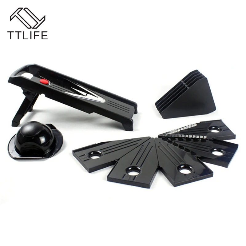 

TTLIFE Multifunctional Mandoline V-Slicer with 5 Blades Professional Slicer Food Chopper Fruit & Vegetable Cutter Grater Tools