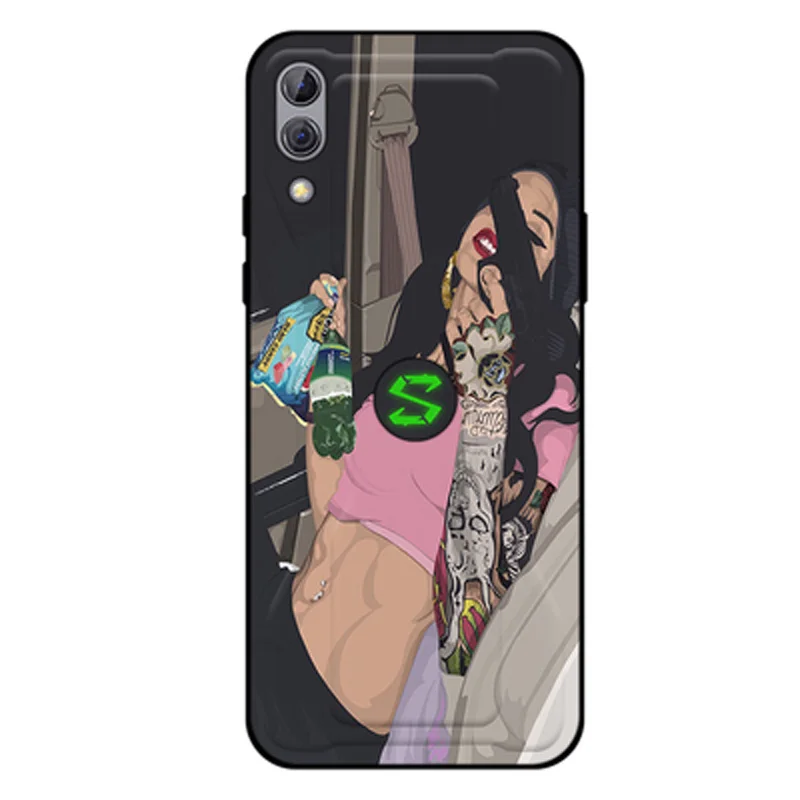 Phone Cases For xiaomi Black Shark 2 cartoon painted clear coque soft Silicone Cover case For BlackShark 2 SKW-A0 shell coque Phone Cases For xiaomi Black Shark 2 cartoon painted clear coque soft Silicone Cover case For BlackShark 2 SKW-A0 shell coque