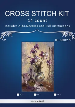 

Top Quality Lovely Hot Sell Counted Cross Stitch Kit Old World Holiday Ornaments Similar DMC HH-30012 Flowers Door