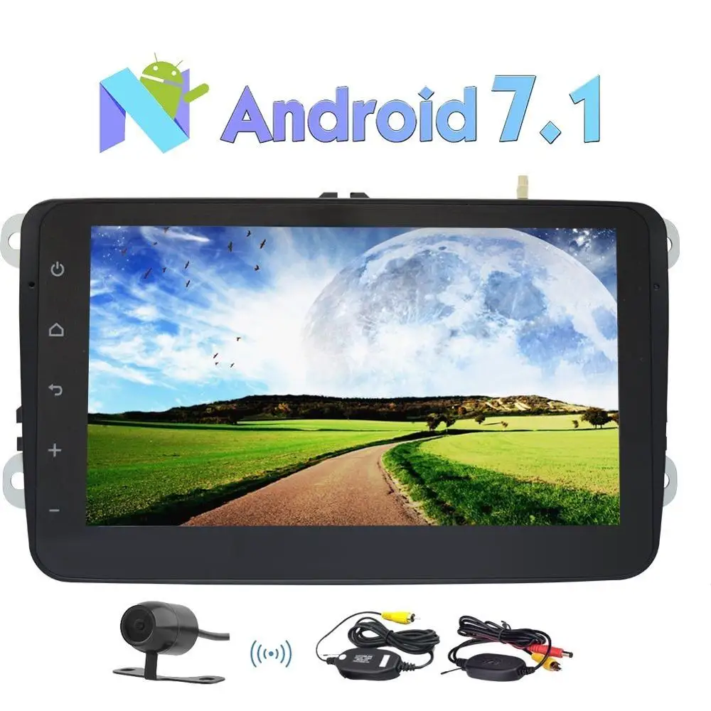 Android 7 1 GPS Navigation Car Stereo 2 Din 8 Head Unit for Volkswagen Support GPS
