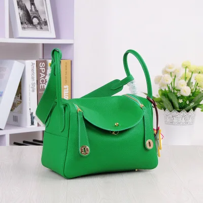 Новые яркие женские сумки из натуральной кожи, шикарные женские сумки, новые современные брендовые дизайнерские сумки через плечо, M1998 - Цвет: Green 26cm