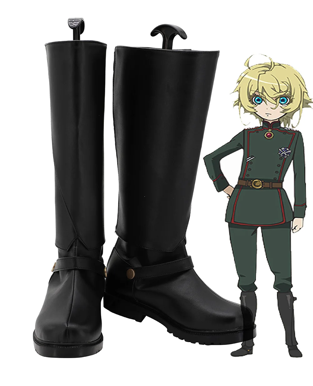 Сапоги для косплея Youjo Senki: Сага Тани злой Таня фон дегуреча черные ботинки на