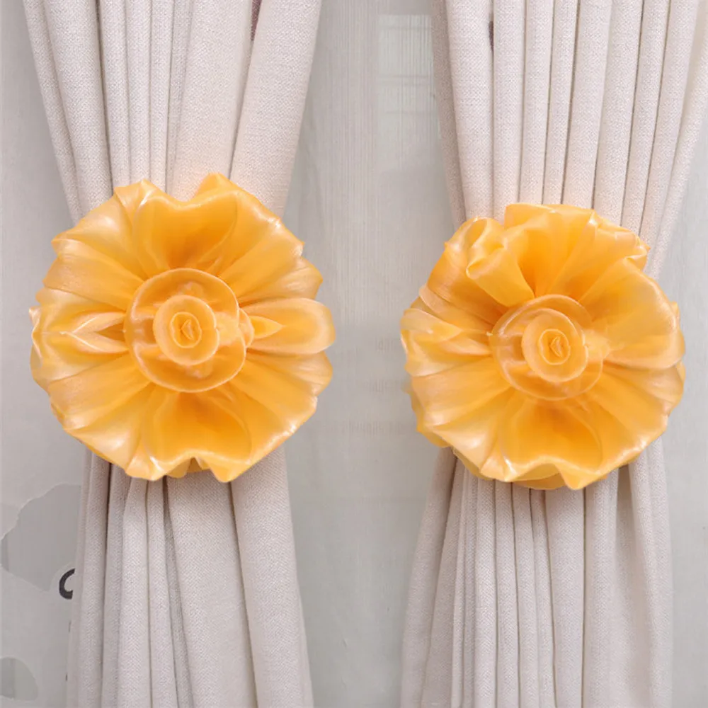 Hodbacks для штор зажим Цветочная вуаль сетчатая тканевая завязка 1 шт.|for curtains|curtains
