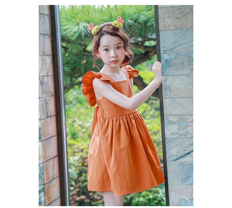 backless 2017 summer bohemian style girls dress sundress for girls flare sleeve beach dress kids clothes 5 6 7 8 9 10 11 14 T 4 5 6 7 8 9 10 11 12 13 14 years old little big teenage girls cotton dress for kids girls 2017 new (2)