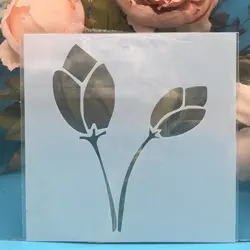 1 шт цветок тюльпана DIY Craft наслоения Трафареты настенная живопись штампованная для скрапбукинга тиснильный альбом Бумага карты шаблон F5501