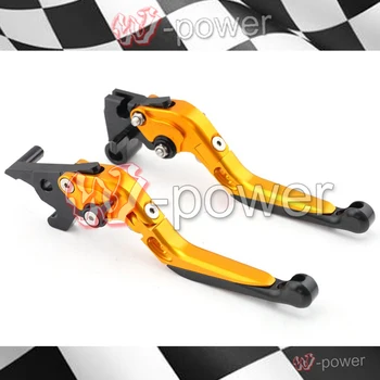 

fite For yamaha yzf-r25 yzf-r3 mt-25 mt-03 2015-2016 motorcycle adjustable folding extensible brake clutch lever gold + black