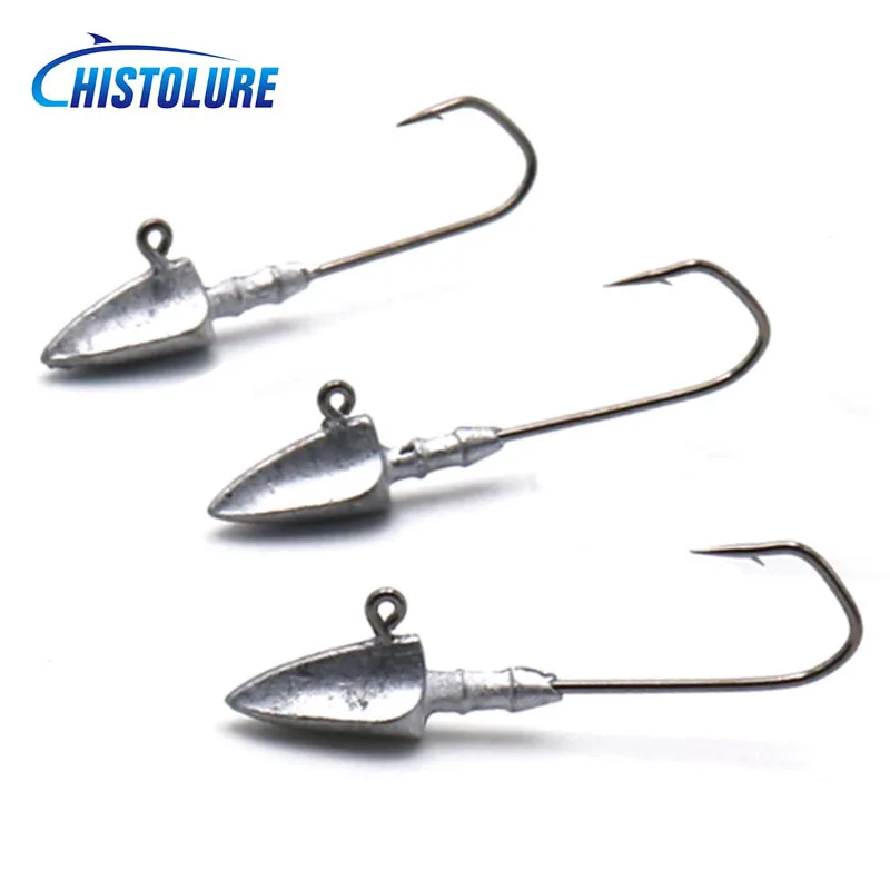 HISTOLURE 5 шт./лот рыболовные крючки с джиг-3.5g 5g 7 г 10 треугольник barb Baitholder Lead Jig головки