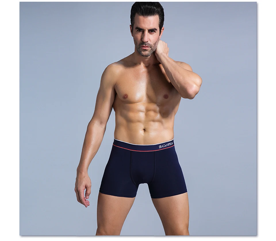 BONITOS Boxer 4pcs/pack Underpants Men Underwear Soft Cotton Calvin Boxer Shorts Sexy under wear Men Panties Calecon Homme Gay