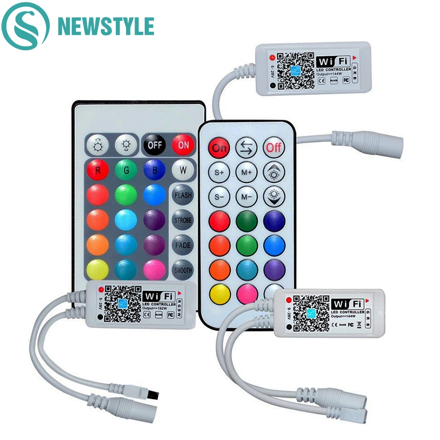 DC12V Mini Smart RGB RGBW WiFi Музыка LED управление ler 21 ключ RF дистанционное для светодиодные