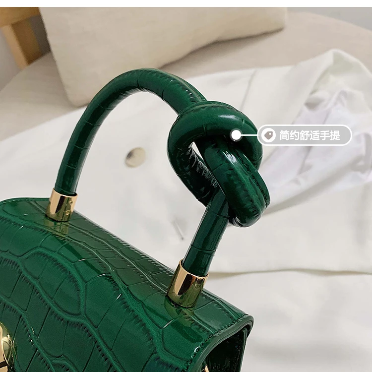 Модная новая сумка-тоут, качественная кожаная женская дизайнерская сумка с крокодиловым узором, на цепочке, сумка через плечо, Bolsos Mujer