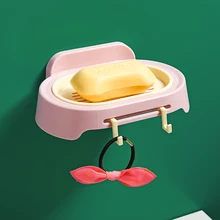 Модная мыльница с крюком, душевая пластина, ванная комната, домашний чехол, миска-контейнер, новинка, карамельный цвет, горячая Распродажа, Ванная Комната 18,5*10,5*5,5 см