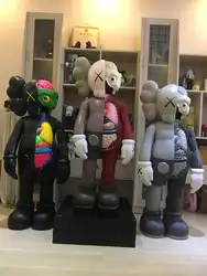 [Новый] Оригинальные бутафорские фигурки kaws 130 см 4ft kaws рассекся 1:1 Коллекция Фигурки база игрушка OriginalFake модель украшения дома подарок