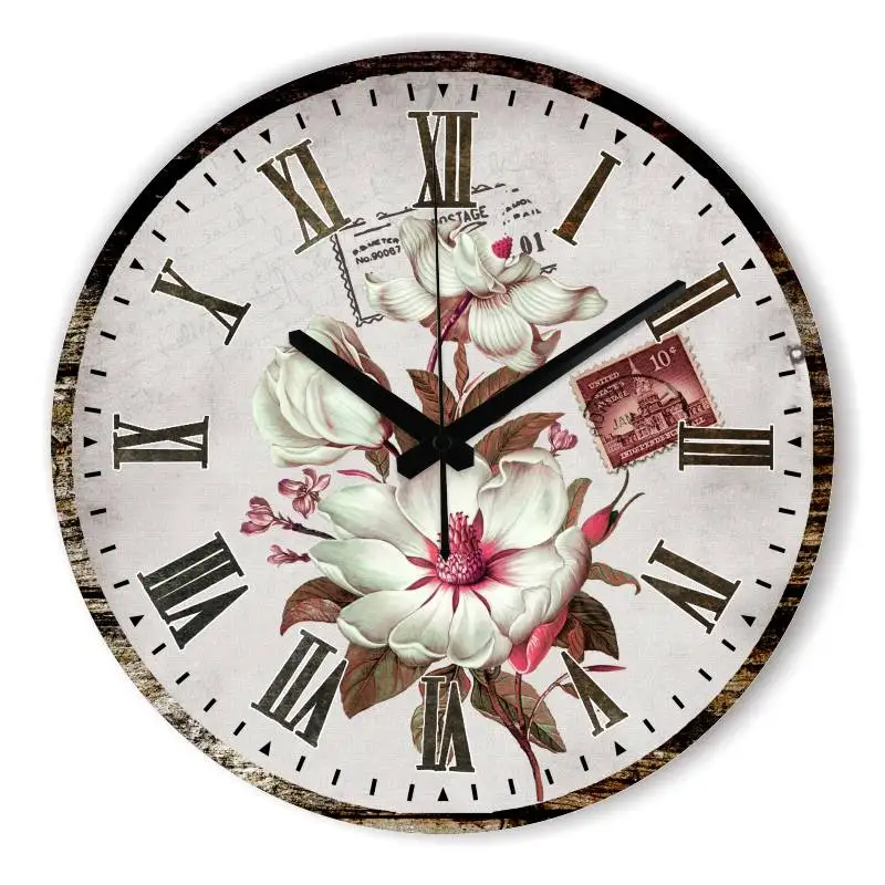 Часы настенные винтаж часы для дома немой часы домашние украшение настенные часы для гостинной - Цвет: style 21