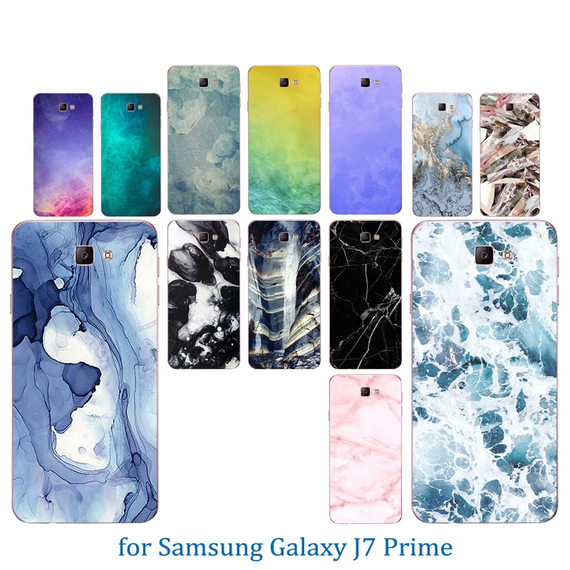 Мягкий ТПУ чехол для телефона Samsung Galaxy J7 Prime цвет камень шаблон Силиконовый On7 2016