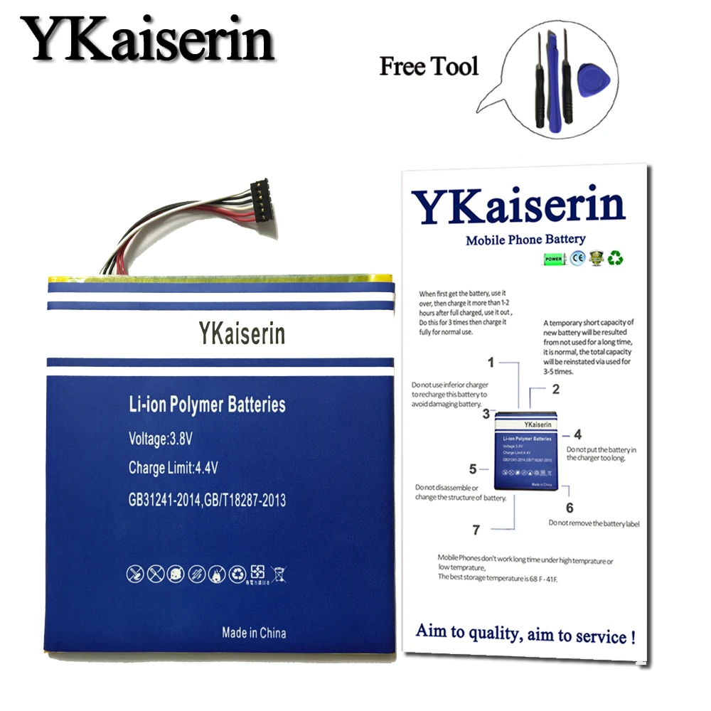 

YKaiserin Free Tool TLP025GC For Alcatel One Touch Pixi 4 (7) 3G 9003X 9003A 2580mAh Lithium Rechargeable Tablet Battery