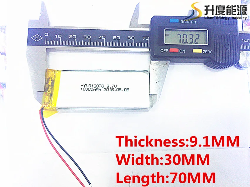 3 7 V литий-полимерный аккумулятор 2000 mah 903070 мобильный источник питания планшет GPS