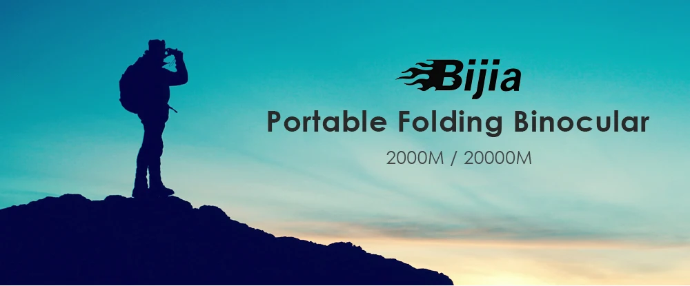 BIJIA 40X22 2000M / 20000M HD Vision Wide-angle Prism Binocular Outdoor Folding Telescope