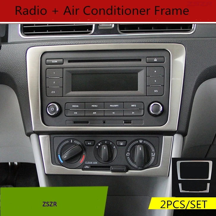 Stainless Steel Radio &amp Air Conditioner Frame For Volkswagen Skoda Rapid Spaceback Z2EA1184 | Автомобили и мотоциклы