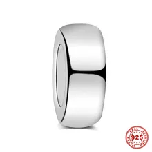 3 шт. чистого серебра 925 Фиксаторы кремния Бусины подходит для большинства популярных браслет Серебряный Талисманы для изготовления ювелирных изделий