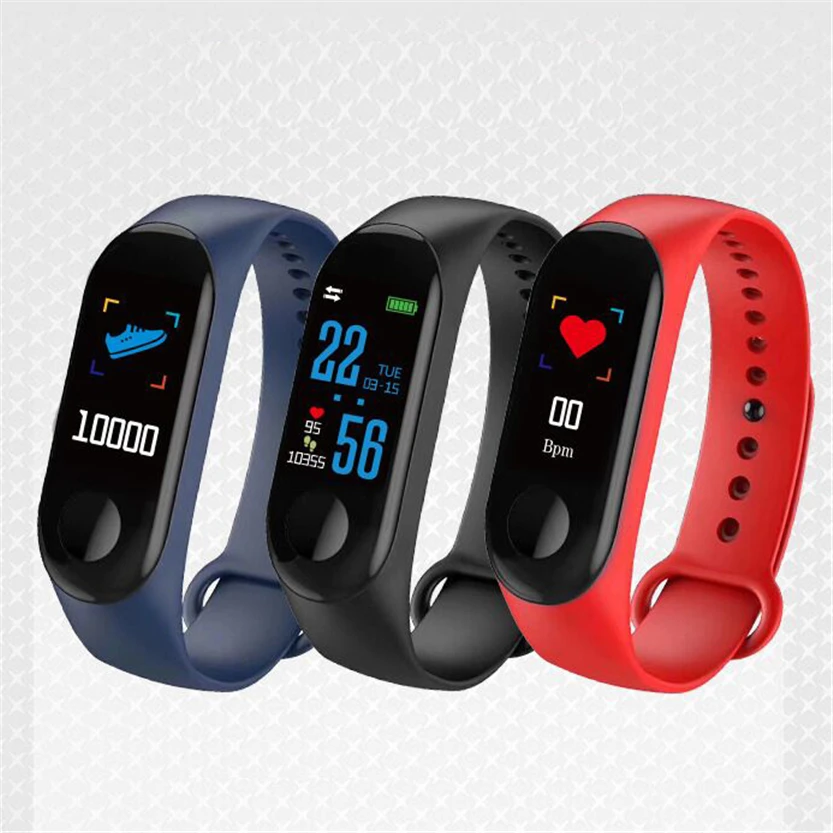 

M3 Smart Wristband Fitness tracker Bracelet Waterproof bluetooth smart watch LED Message Heart Rate monitor smart bracelet