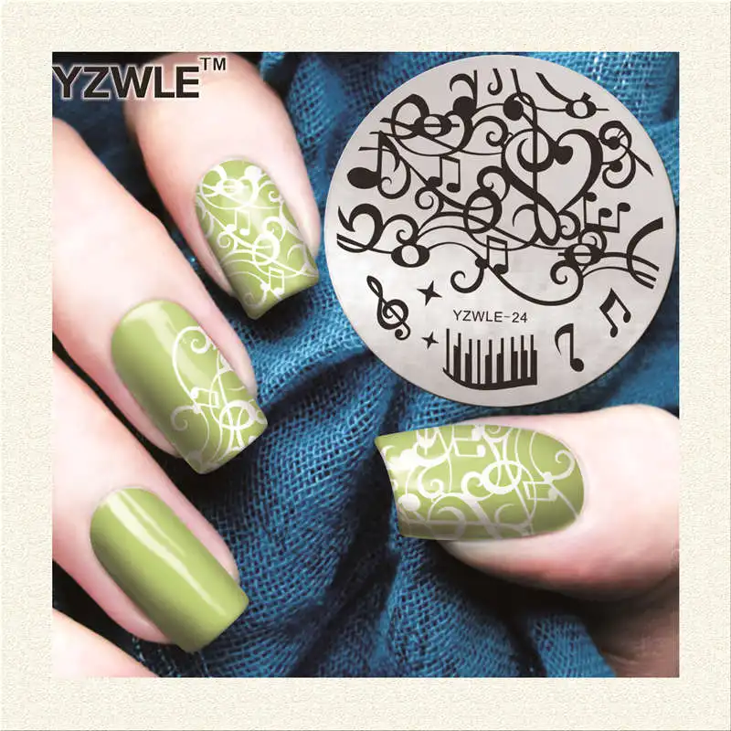 

2019 NEW Designs Round Stainless Steel Stencils Nail Art Polish Tips Stamping Plates Nail Art Templates DIY Styling Tools