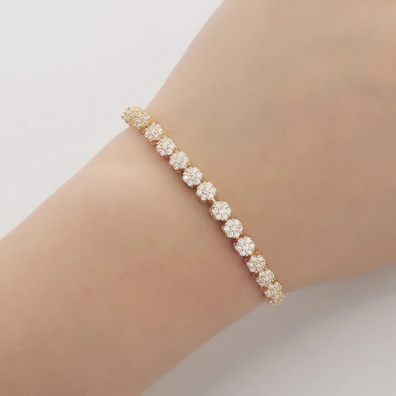 

Bracelet NANKIYA Fashion Cute Charming Trendy Temperament Adjustable Flower Shape Zirconia Smart Simple Bracelet SL076 Armbanden