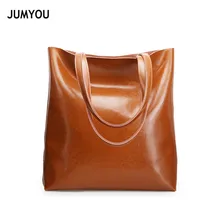 Спилок кожаные сумки-шопперы для женщин сумки коричневые однотонные большие модные простые винтажные женские сумки шопперы