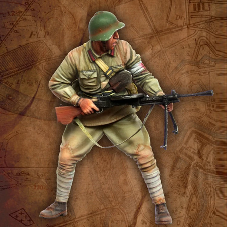 

1/35 Scale Unpainted Resin Figure Soviet machine gunman collection figure